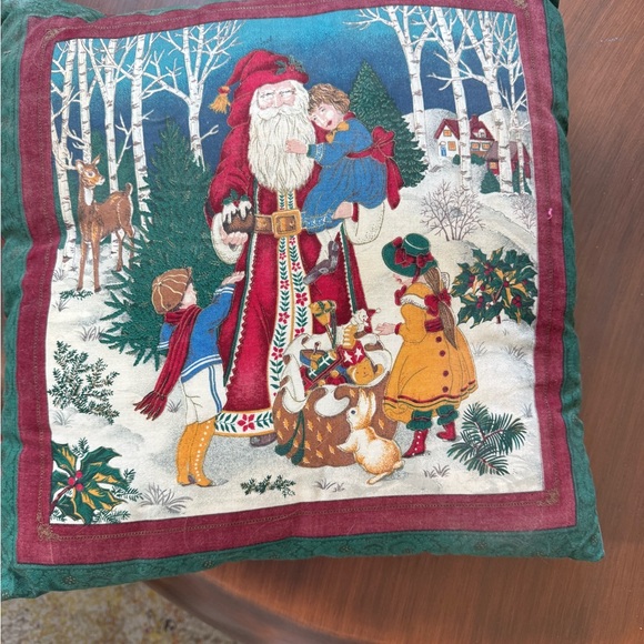 Festive Santa Claus Holiday Pillow - Picture 1 of 1
